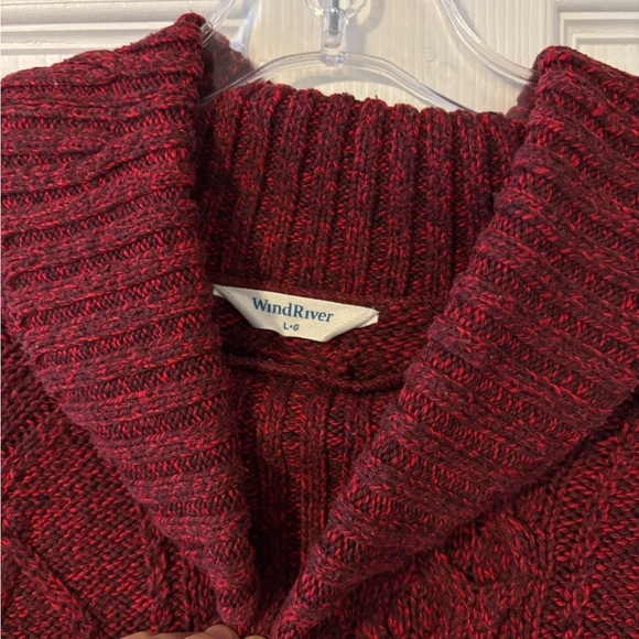 Wind River Red Cable Knit Turtleneck Sweater - Picture 2 of 2